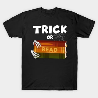 Trick or Read Librarian Book Lover Halloween T-Shirt